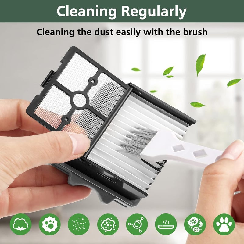 isinlive 【Only S5 Combo】Brush Roller Replacement Parts for Tineco Floor ONE S5 Combo Cordless Wet Dry Vacuum Cleaner, 2 Brush Rollers + 2 Vacuum HEPA Filters (Only Fit S5 COMBO) - Image 3